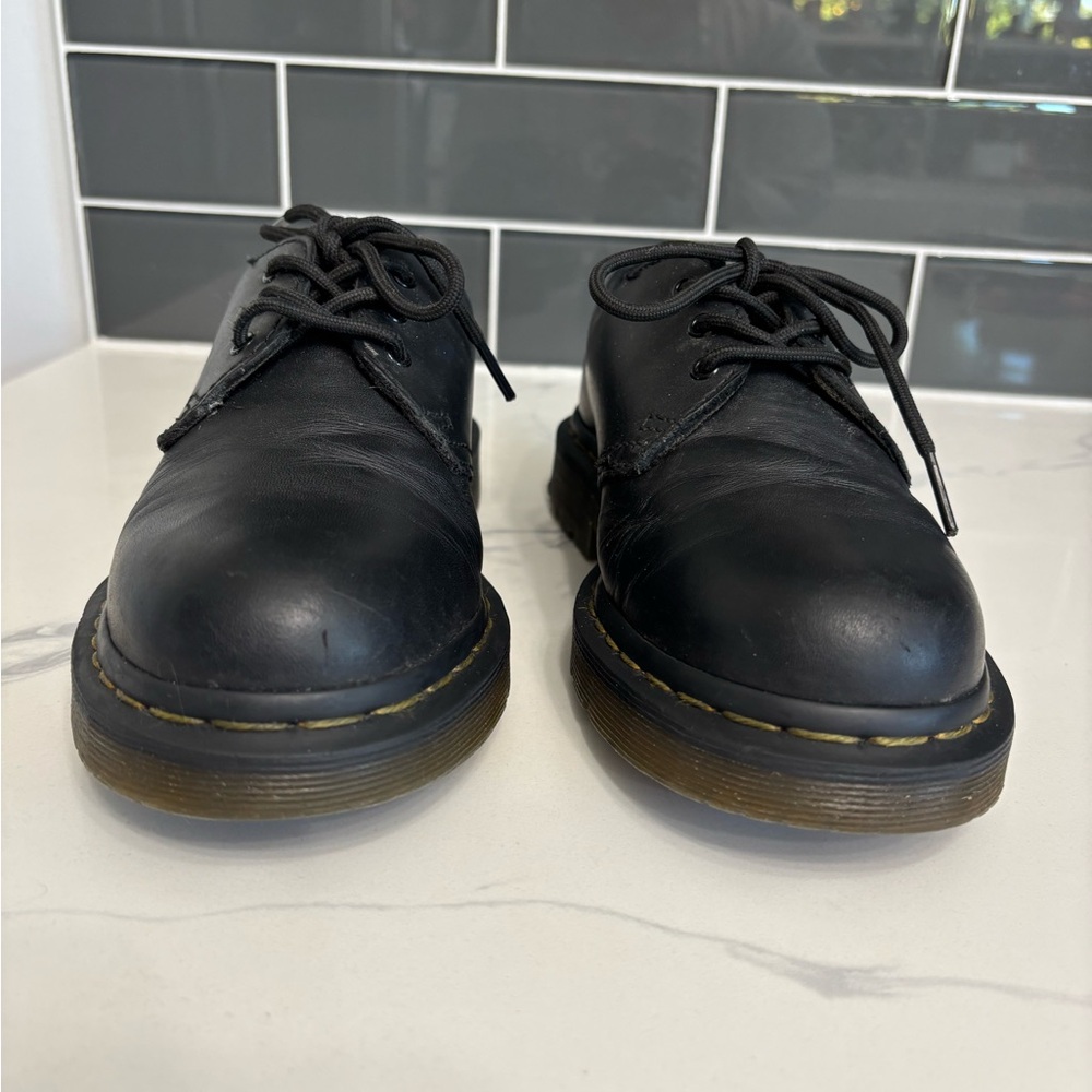 Dr. Martens 1461 Slip Resistant Black Leather Oxfords Cushion Sole Shoes Size 5 - Picture 2 of 11